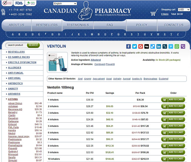 Albuterol for cough - buy albuterol without prescription online